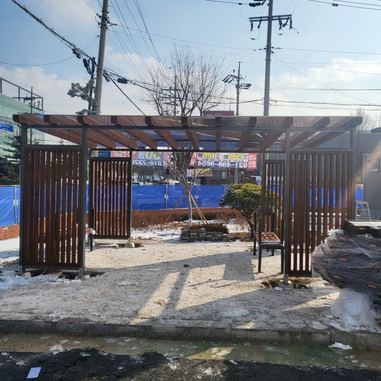  경기도 김포시 파고라제작 부천 인천 파고라시공 휀스흡연부스 분리수거장제작 설치