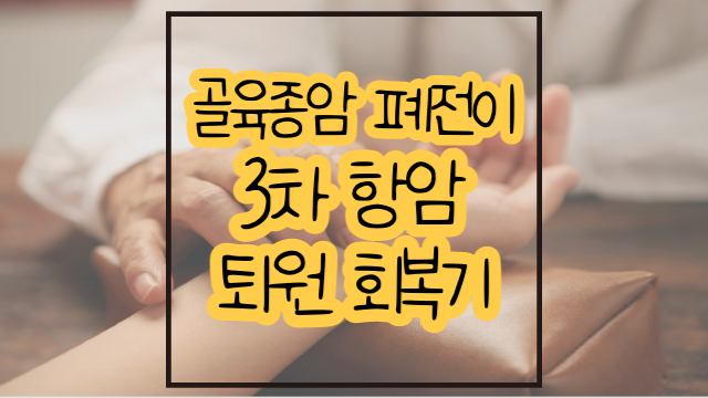  왼쪽 상완골 골육종암 폐전이암 ICE 항암 3차 퇴원 후 회복기