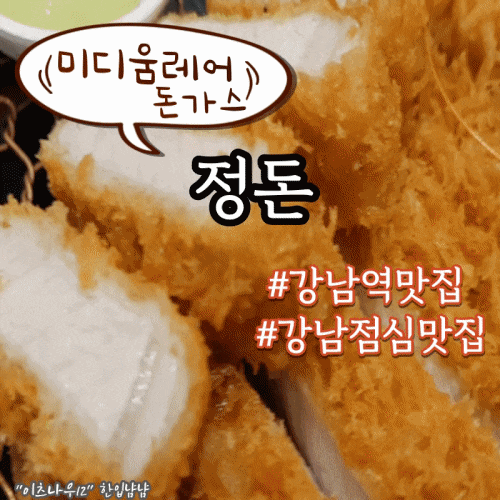  [강남역맛집] 정통 수제 돈카츠 정돈, 점심맛집추천