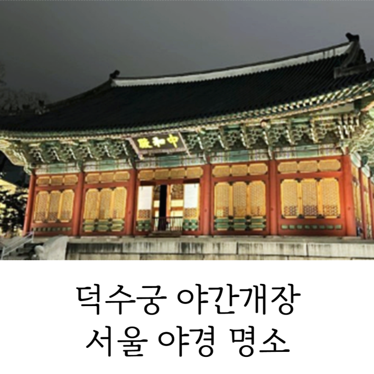  덕수궁 야간개장 돌담길 데이트 서울 야경 즐기기