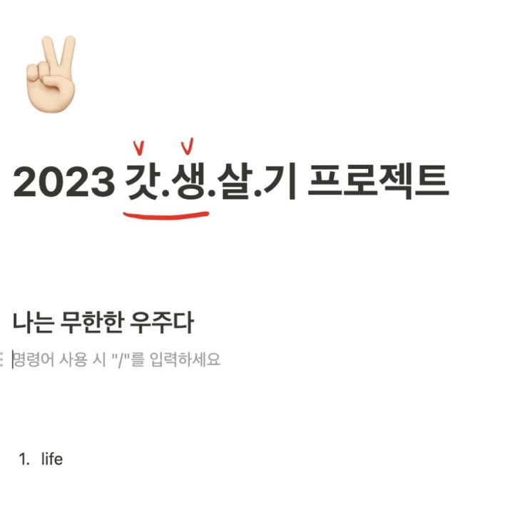 새해 목표 그리고 퍼스널 브랜딩 자기계발 자기암시 갓생살기프로젝트