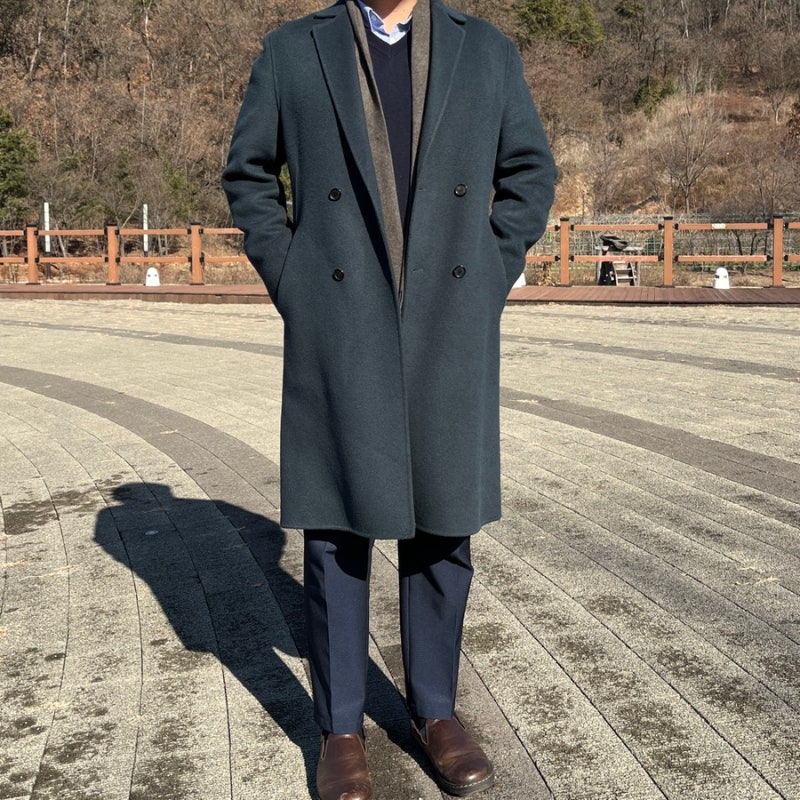 소재 좋은 타임옴므 캐시미어 블렌드 더블코트 _비즈니스 캐주얼로 딱 고급스러움이 물씬