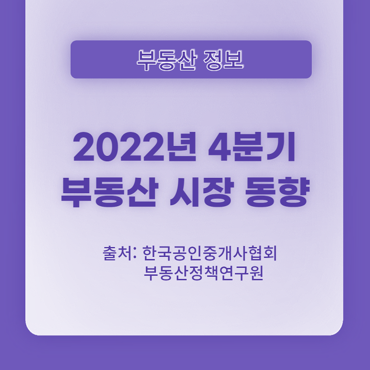  2022년 4분기 부동산 시장 동향