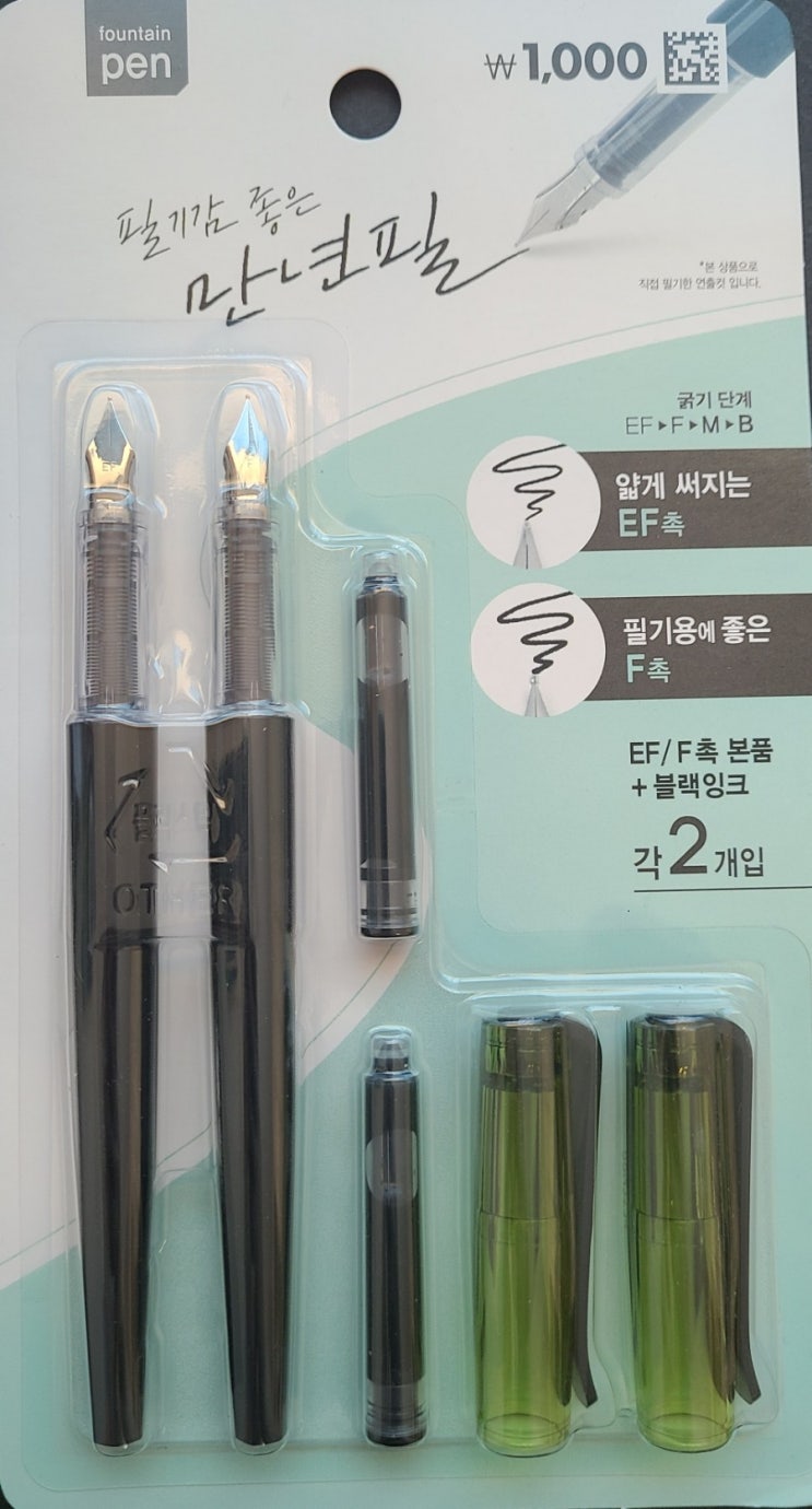  다이소_만년필(EF, F)
