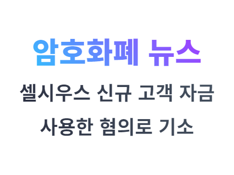 셀시우스 신규 고객 자금을 사용한 혐의로 기소