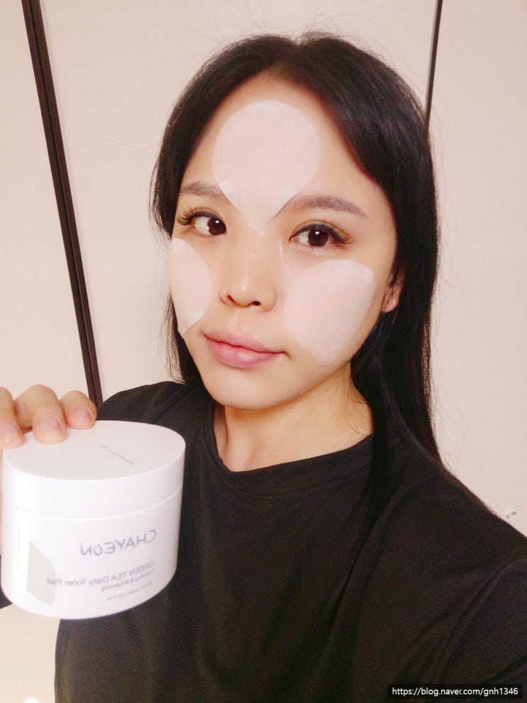  수분토너 저자극으로 피부결정돈에 도움을 주는 차연 그린티 데일리 토너패드
