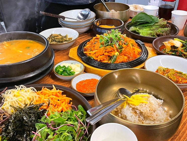  아차산 등산 후 먹는 한식 - 청국장보리밥 소풍