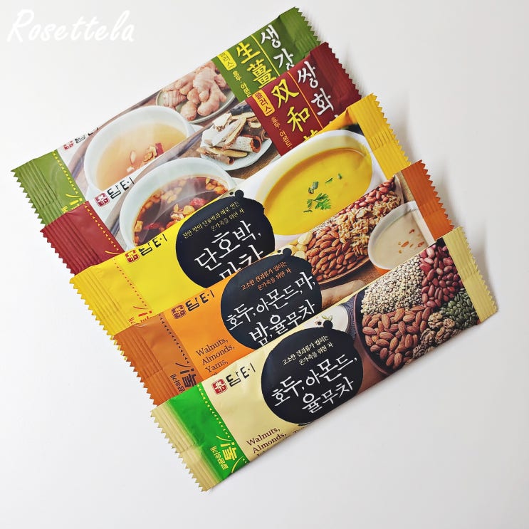  담터 율무차 & 단호박 마차 & 쌍화차 & 생강차 칼로리