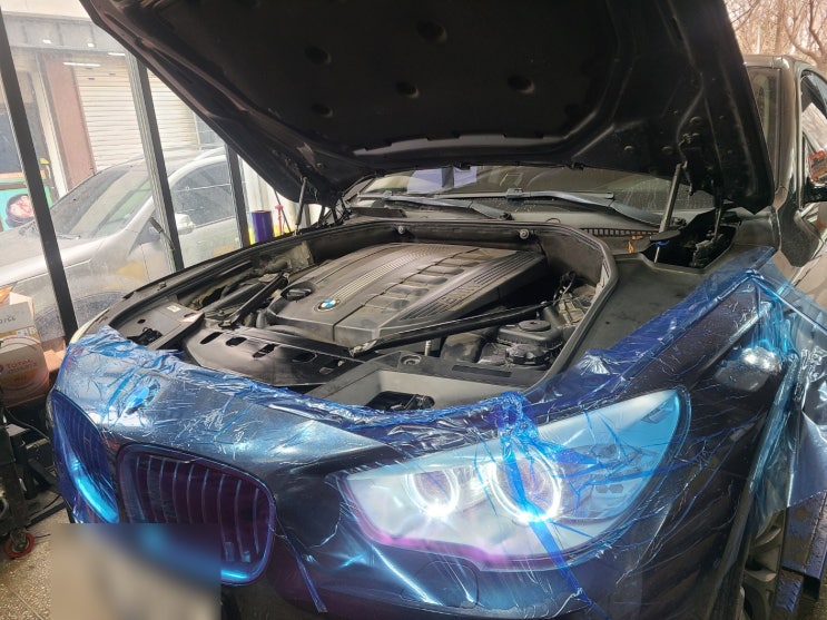  익산 BMW 530D 오일쿨러  오일누유작업