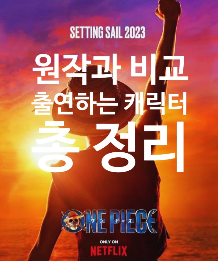 넷플릭스 원피스 실사 2023년 방영 예정 등장인물 정리