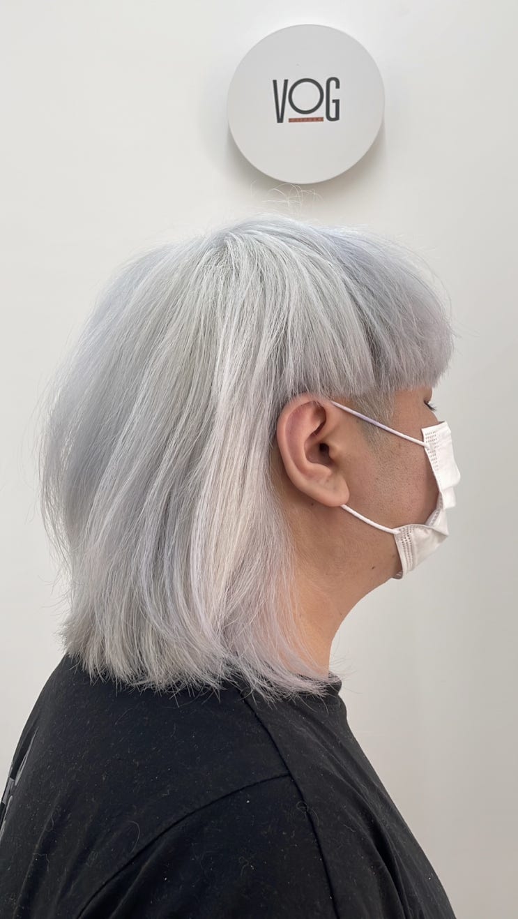  배곧미용실보그헤어배곧점백모염색백금발화이트블론드