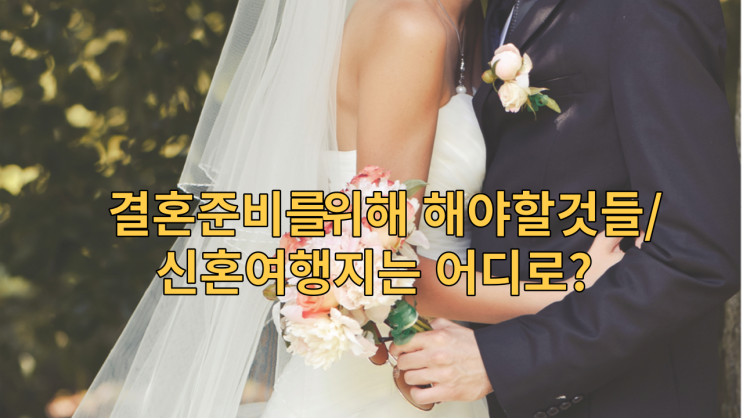  결혼준비를 위해 해야할것들/신혼여행지는 어디로?