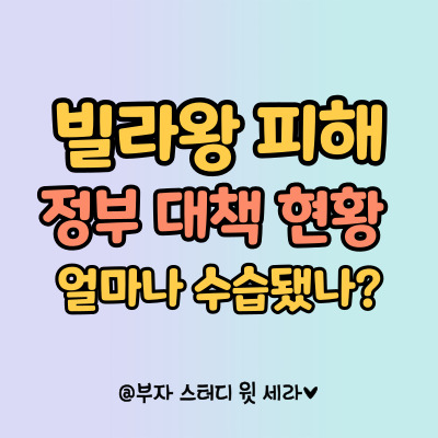  전세왕, 빌라왕 사기수법: 정부 대책 및 피해자 보증금 해결 상태?