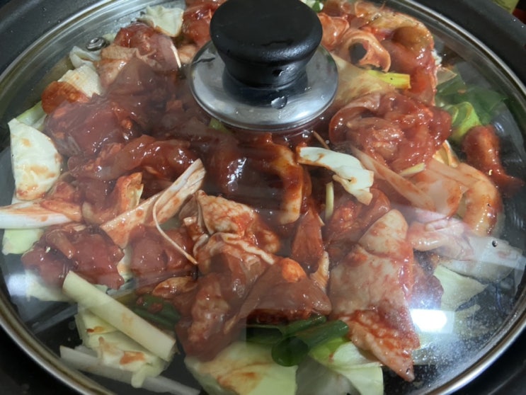  하림 춘천식 닭갈비 양념육으로 집에서 철판닭갈비 만들기