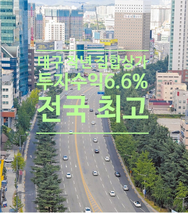  대구 작년 집합상가 투자수익 6.6% 전국 최고