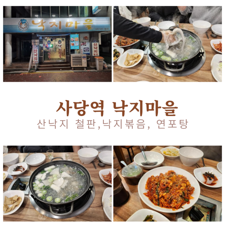 사당역 낙지마을, 연포탕&낙지볶음 맛집