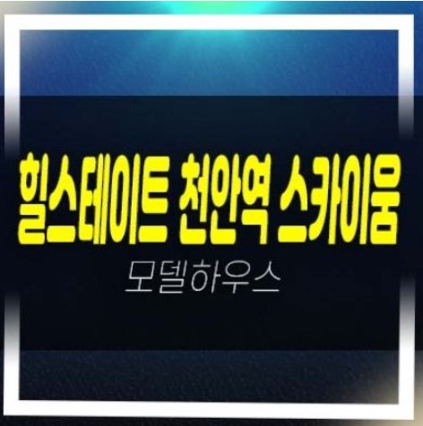  천안역 힐스테이트 스카이움 성정동 미분양아파트  잔여세대 분양시세 주택전시관 평형대 유니트 관람예약