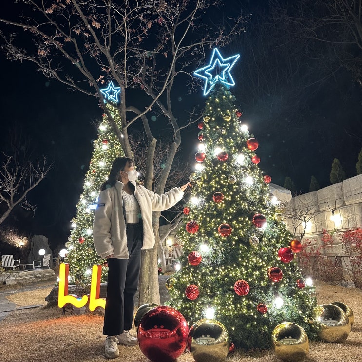  청주 외곽 카페 러브 레이크(LL 카페) 트리 구경하며 데이트