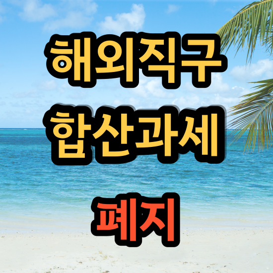  해외직구 합산과세 면제(폐지)