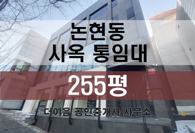 논현동 통임대 200평대, 강남구청역 사옥 임대
