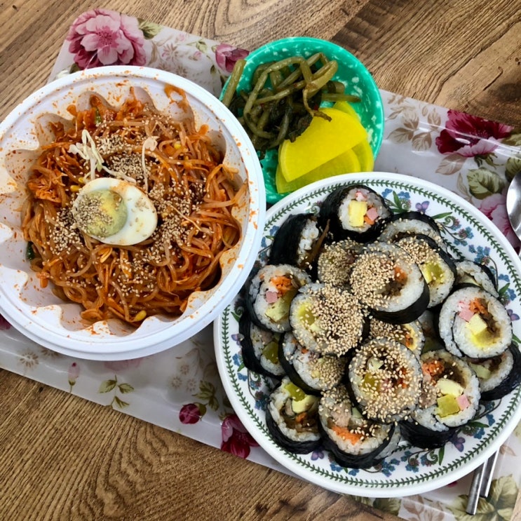  송도 김밥천국 쫄면 김밥 배달 맛집 추천해요