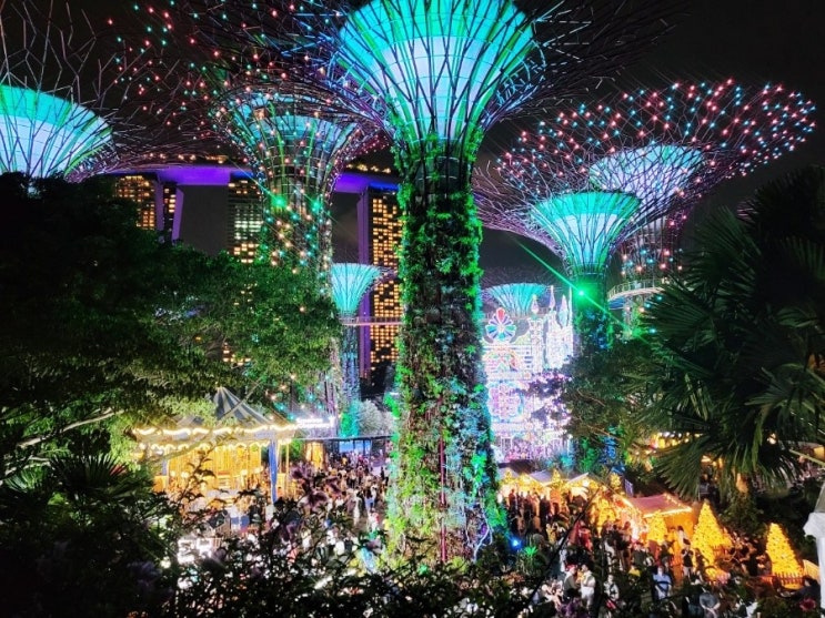 [싱가포르여행] 가든스 바이 더 베이 슈퍼트리 그로브 가든 랩소디 쇼 / 아름다운 싱가포르 야경