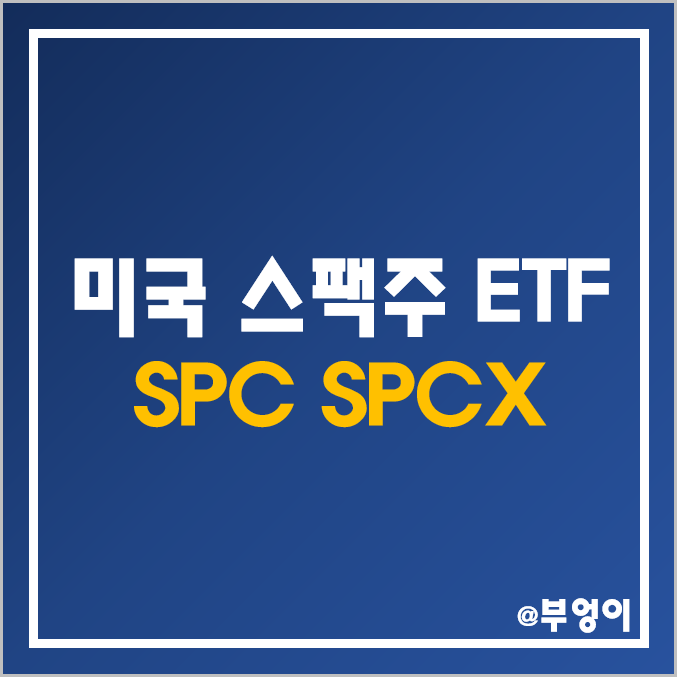 미국 스팩주 ETF - SPC, SPCX 주가 및 배당 수익률 (IPO 종목, 신규 상장주식, 주식상장 관련주)