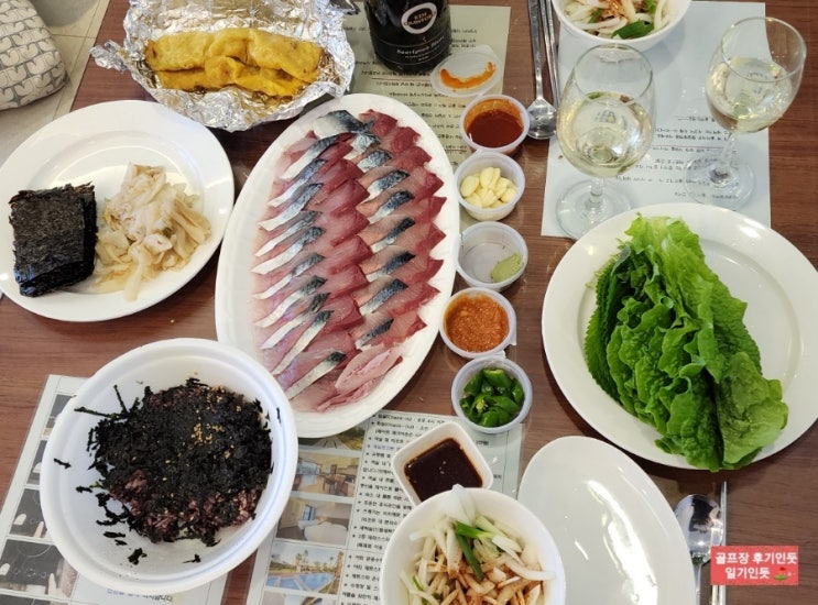  제주 서귀포 중문cc 맛집, 라운딩후 식사(자리돔횟집) 2023년 1월말