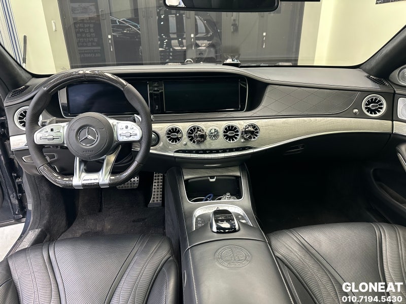 인천 서구 / 랩핑 / 인천 벤츠 S63 AMG 실내 우드 블랙으로 부분랩핑 시공 완료 / 벤츠 / S-클래스 / S-클래스 W222