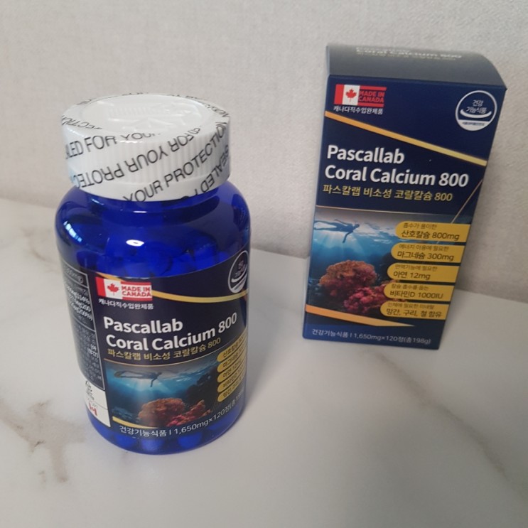 고함량칼슘영양제 부모님선물 파스칼랩 비소성 코랄칼슘800