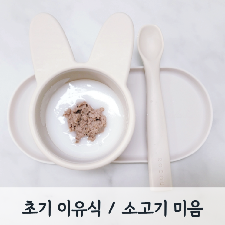 [초기이유식] 소고기미음 레시피 (소고기 큐브, 소고기 토핑, 베이비무브)