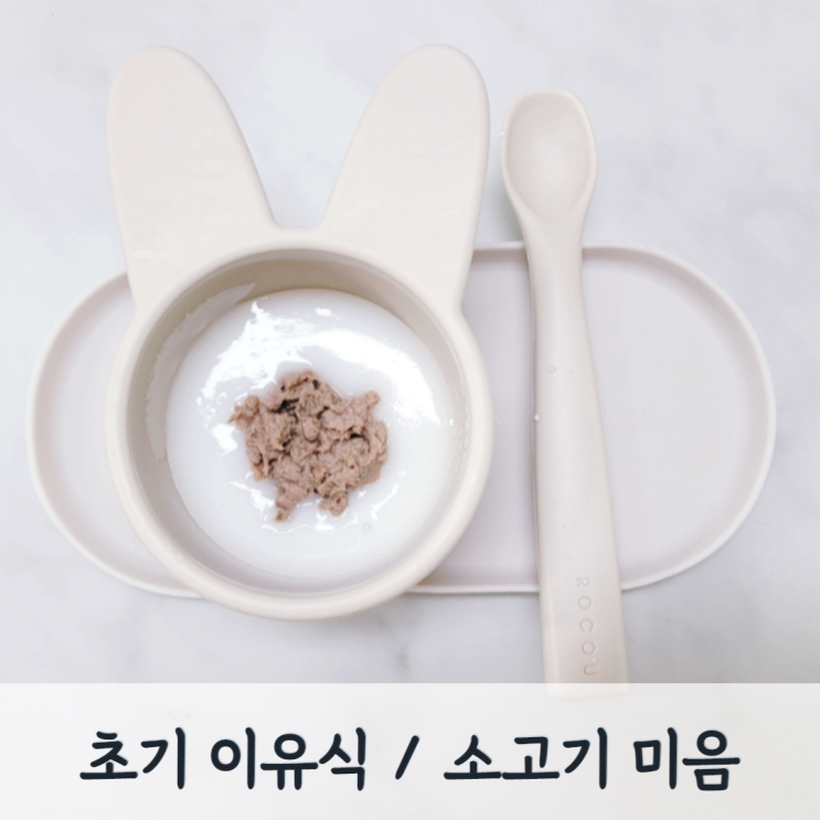  [초기이유식] 소고기미음 레시피 (소고기 큐브, 소고기 토핑, 베이비무브)