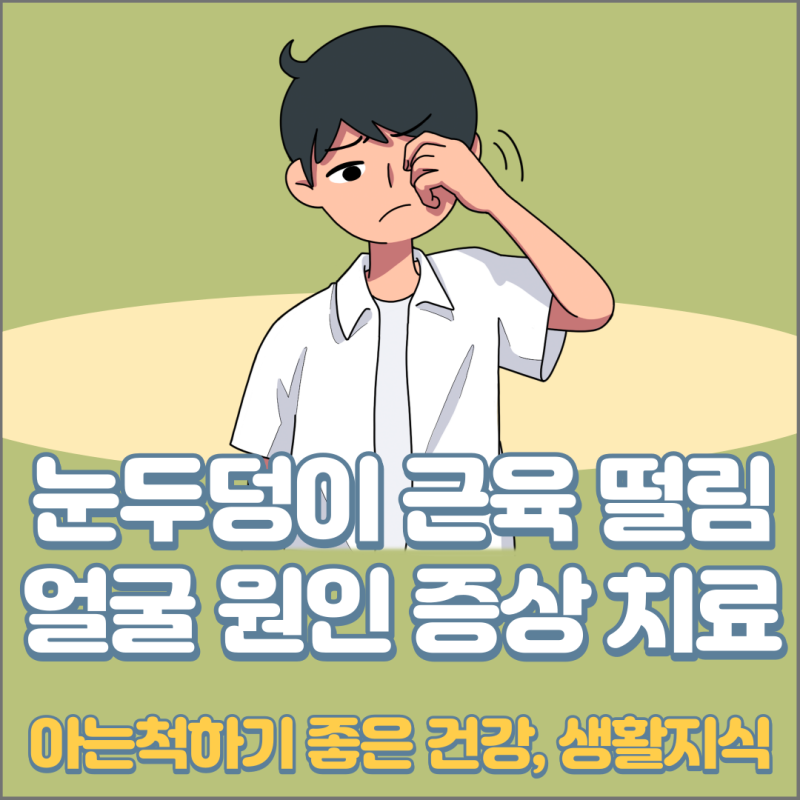 눈두덩이 근육 떨림 얼굴 원인 증상 치료법