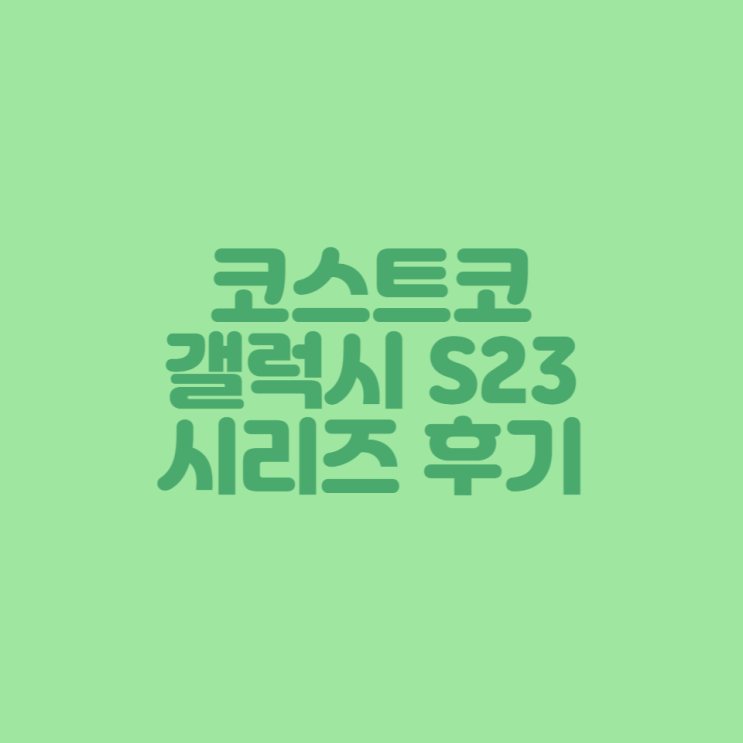[코스트코 김해점] 갤럭시 S23 시리즈 전시품 후기