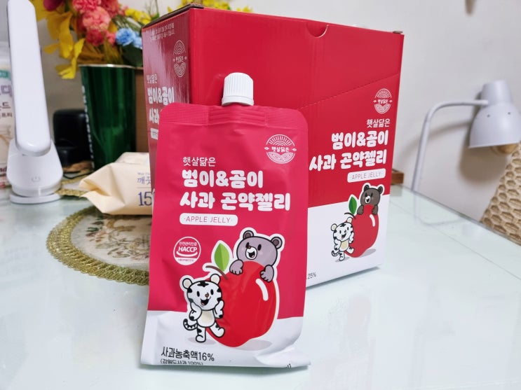  범이곰이 사과 곤약젤리 파우치 리뷰