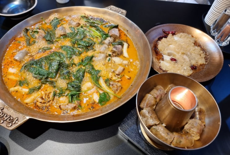  진해자은동 맛집 "수백당" 순대곱창새우(순곱새) 전골맛집