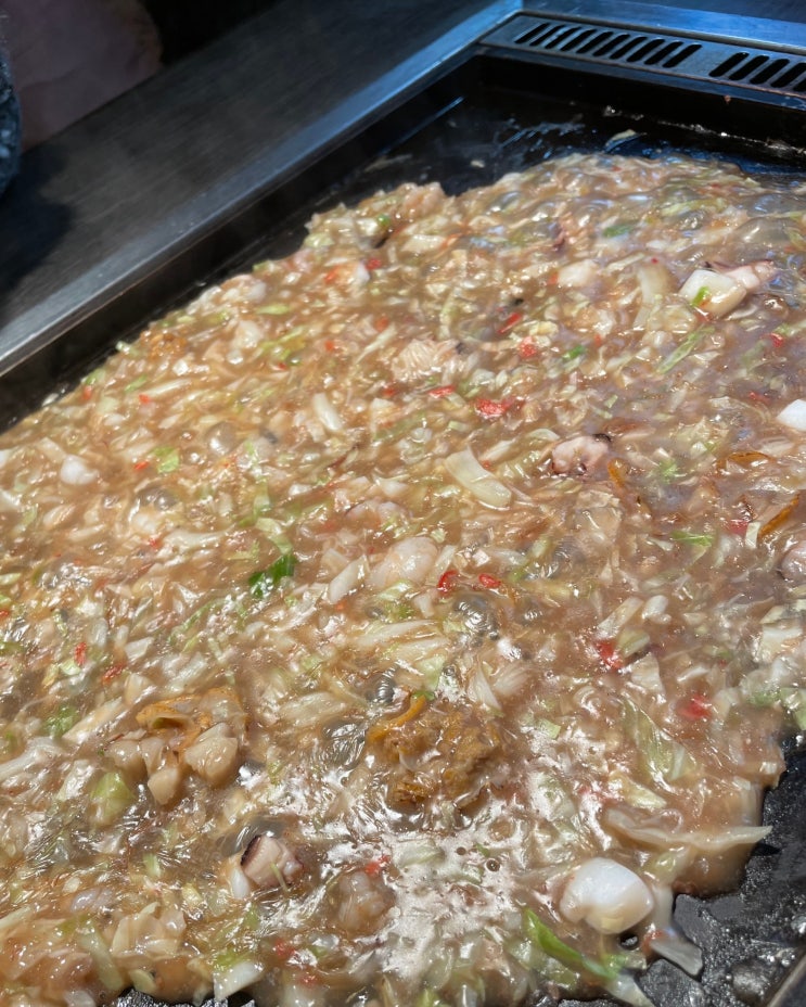  몬자거리에서 맛 본 이색 음식 몬자야키 / 도쿄 츠키시마 코토부키야(ことぶきや)