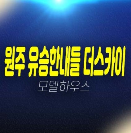 강원도 미분양아파트분양 원주혁신도시 유승한내들 더스카이 분양가상한제 아파트 줍줍 가격 및 모델하우스 방문 투자상담!