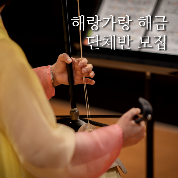 해금 레슨｜해금 2월 단체반 개강합니다. 악기 없어도 가능해요!