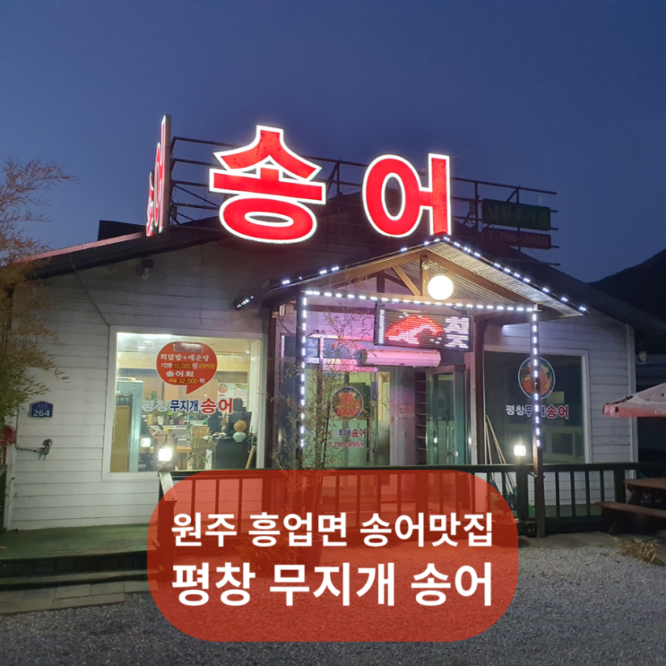 원주 흥업 비빔회 맛집 평창무지개송어에서 송어회!!