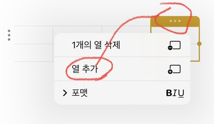  [Q&A] 아이폰 메모앱에서 표 칸 늘리는 방법 (열/행 추가 편집)