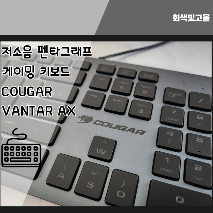  저소음 펜타그래프 게이밍키보드 추천 COUGAR VANTAR AX