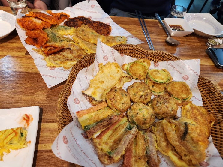  상대동 술집 한소쿠리 모듬전 냠냠