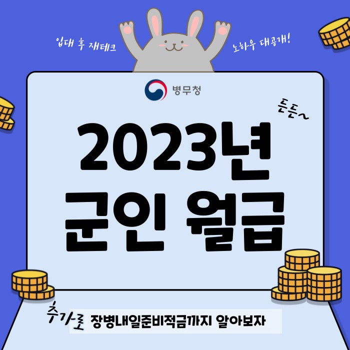 2023년 군인월급&장병내일준비적금을 알아보자 : 네이버 블로그