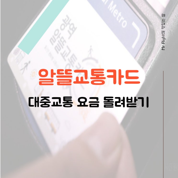  알뜰교통카드로 대중교통 요금 돌려받기 (최대 30%)
