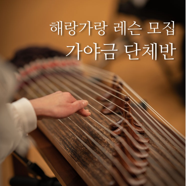  가야금 레슨 | 주말 단체반 개강 (매주 토요일 12시)