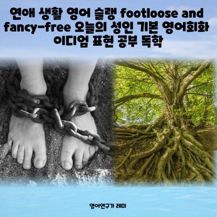 연애 생활 영어 슬랭 footloose and fancy-free 오늘의 성인 기본 영어회화 이디엄 표현 공부 독학