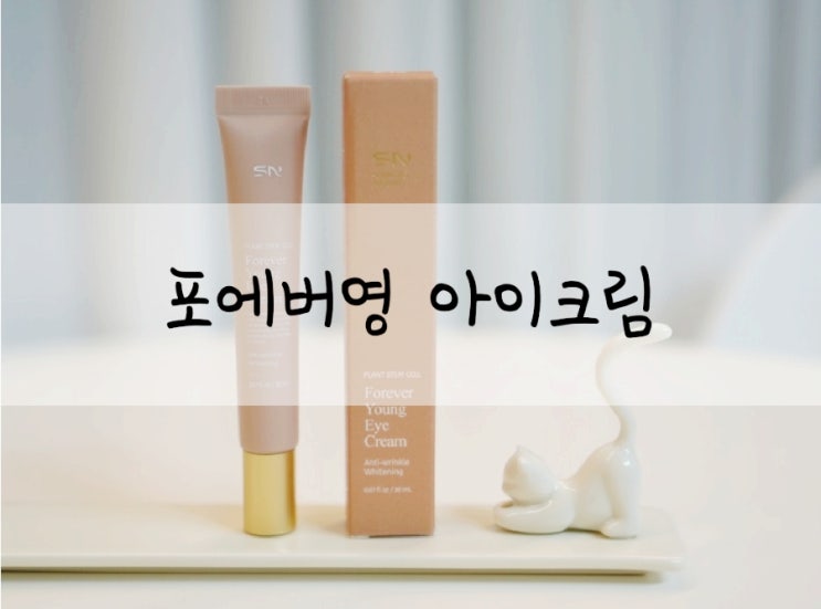  산삼줄기세포 추출물 함유된 눈가주름케어 SN 포에버영 아이크림 후기