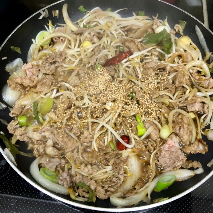  밀키트 추천 프레시지 차돌박이 숙주 볶음 후기