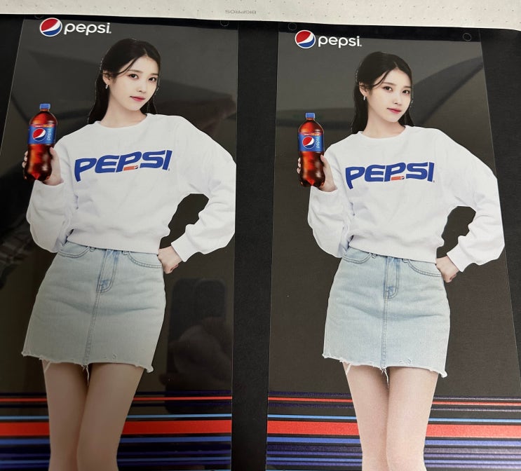  아이유 펩시 미니 배너 사고 받은 펩시 제로 망고 ....?